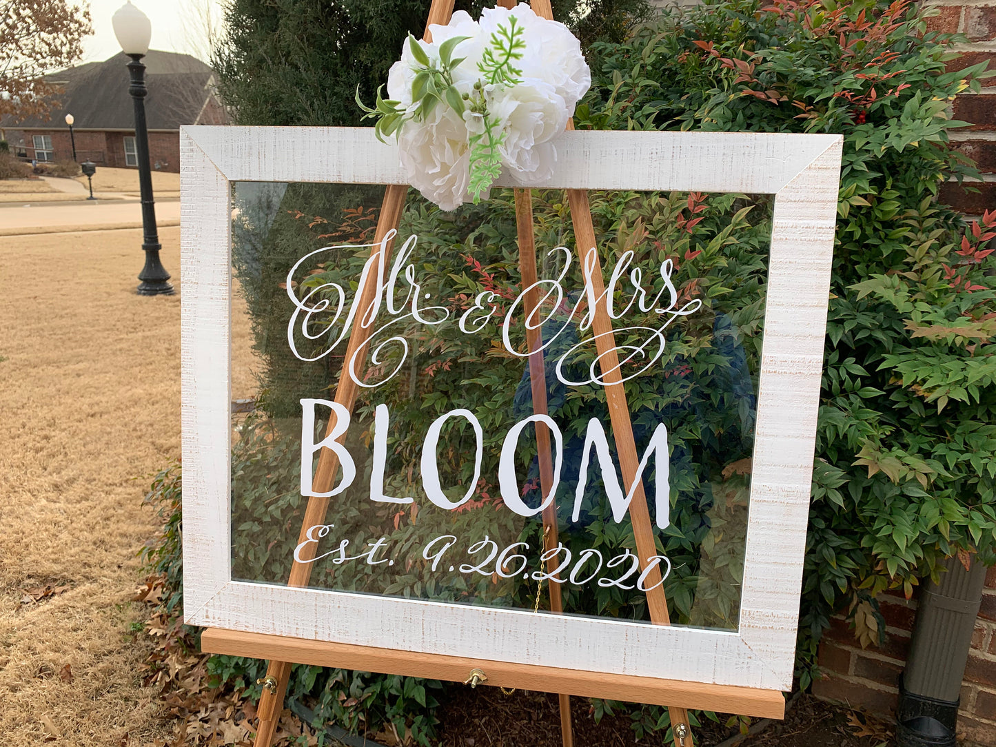 Mr and Mrs Wedding Sign, Wedding Welcome Sign, Acrylic Wedding Sign