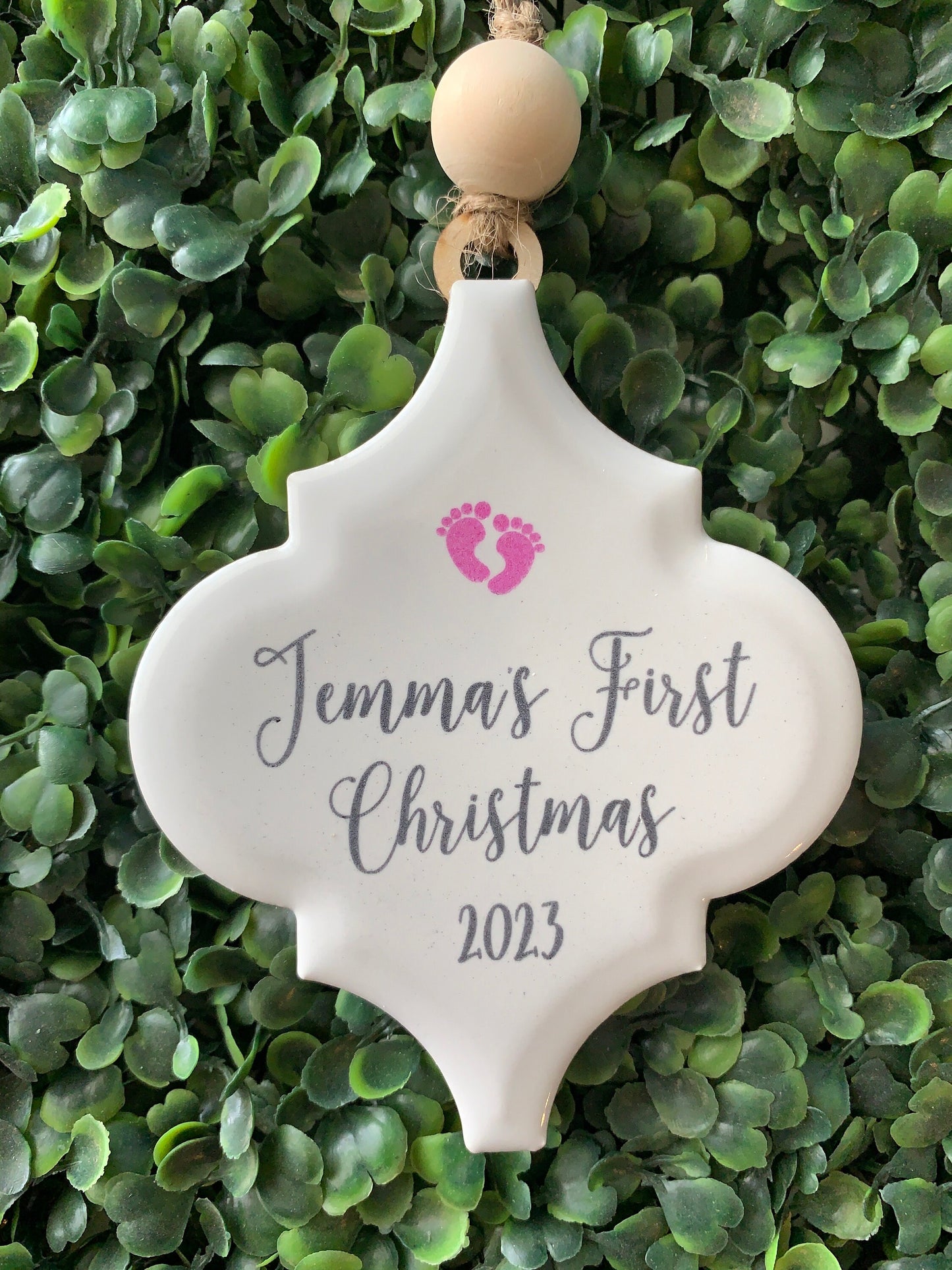 Baby's First Christmas Ornament | Porcelain Ornament