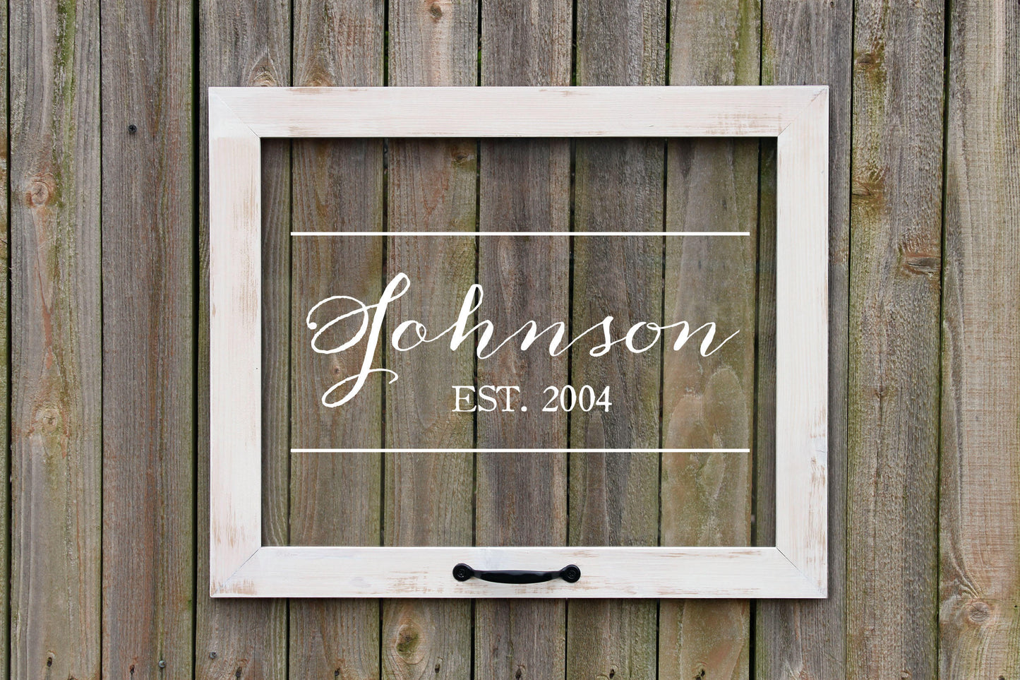 Acrylic Family Name Sign, Established, Last Name, Established Date, Personalized Family Sign, Personalized Window, Wedding Gift