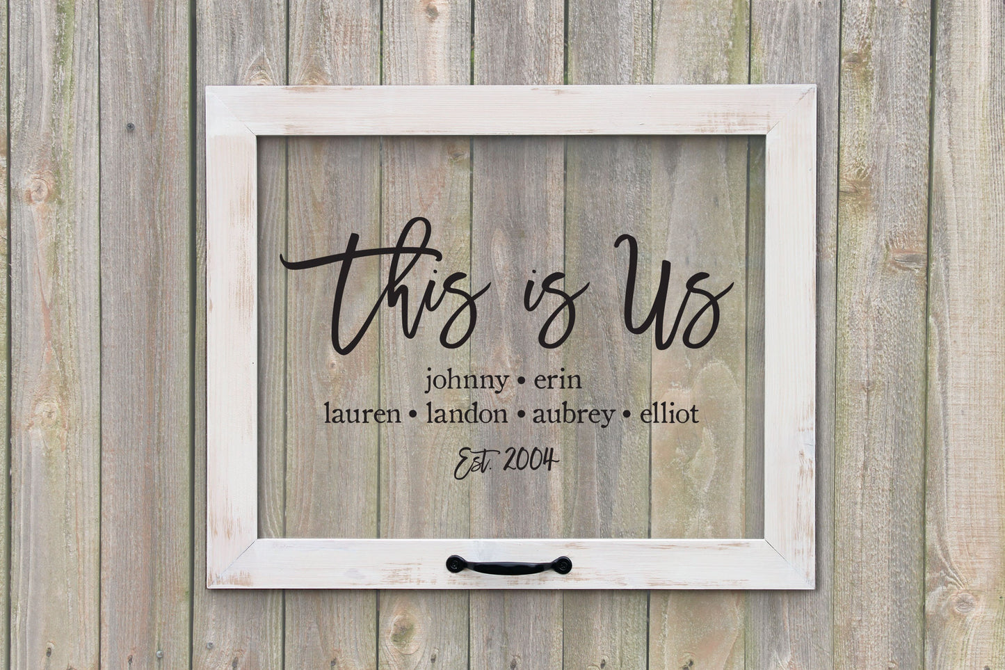 This is Us Family Established Sign, Family Name, Rustic Wall Decor, Farmhouse, Personalized Gift, Housewarming, Anniversary, Gift for Wife