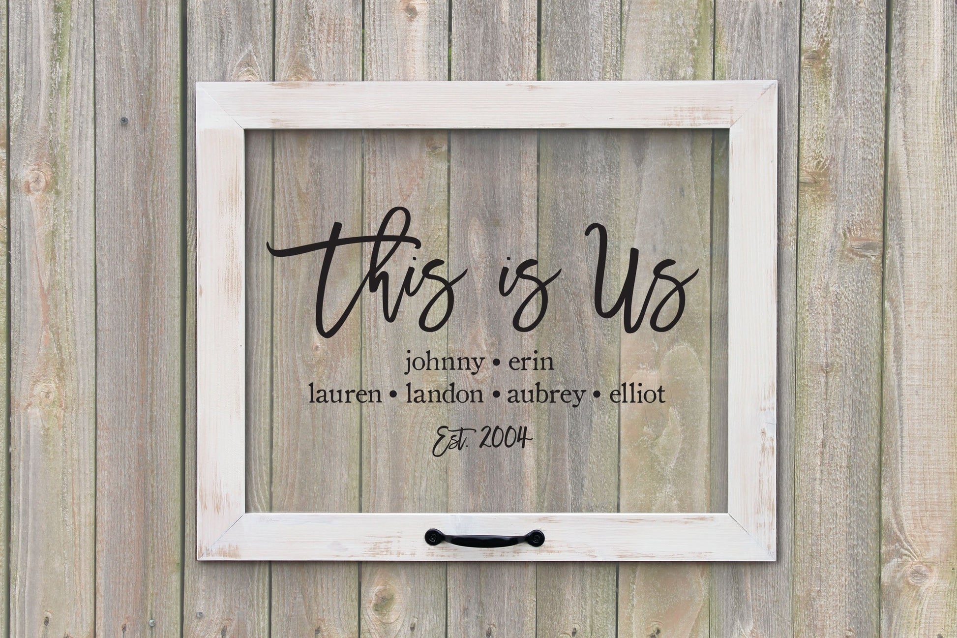 This is Us Family Established Sign, Family Name, Rustic Wall Decor, Farmhouse, Personalized Gift, Housewarming, Anniversary, Gift for Wife