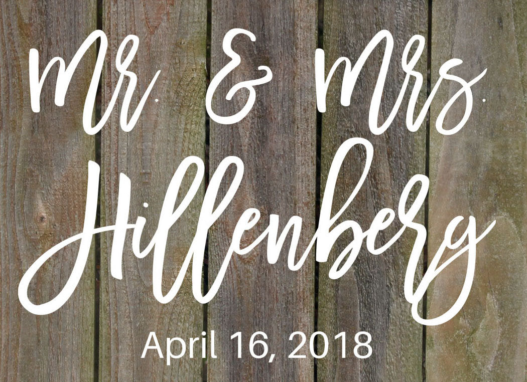 Acrylic Mr and Mrs Sign, Personalized Wedding Sign