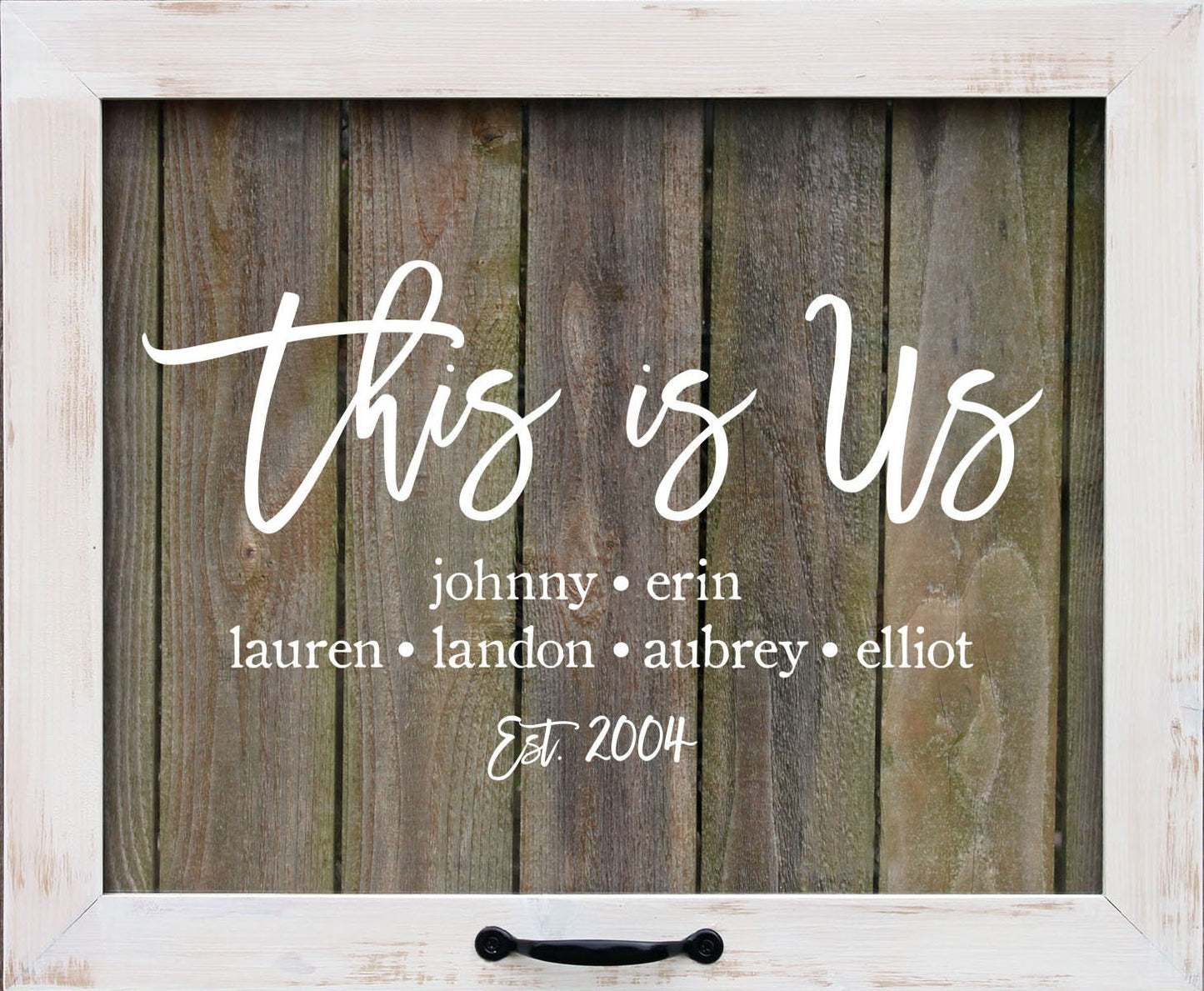 This is Us Family Established Sign, Family Name, Rustic Wall Decor, Farmhouse, Personalized Gift, Housewarming, Anniversary, Gift for Wife