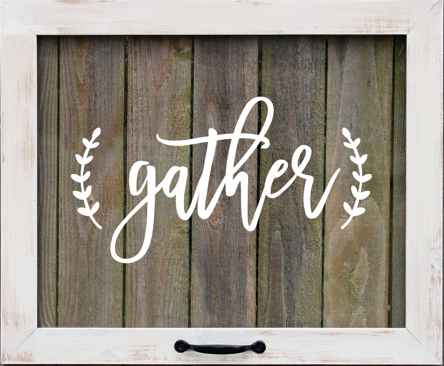 Rustic Framed Gather Sign, Farmhouse Window, Fall Decor, Housewarming, Autumn Decoration, Thanksgiving Wall Art, Dining Room, Kitchen Art