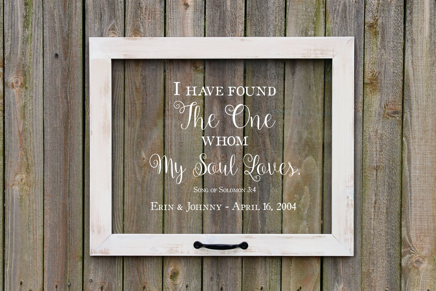 Personalized Acrylic Wedding Sign, Farmhouse Window Style,  Every Love Story is Beautiful but Ours is My Favorite