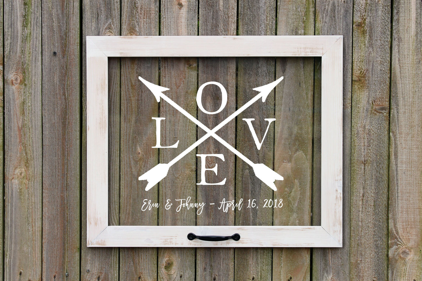 Personalized Acrylic Wedding Sign, Farmhouse Window Style,  Every Love Story is Beautiful but Ours is My Favorite