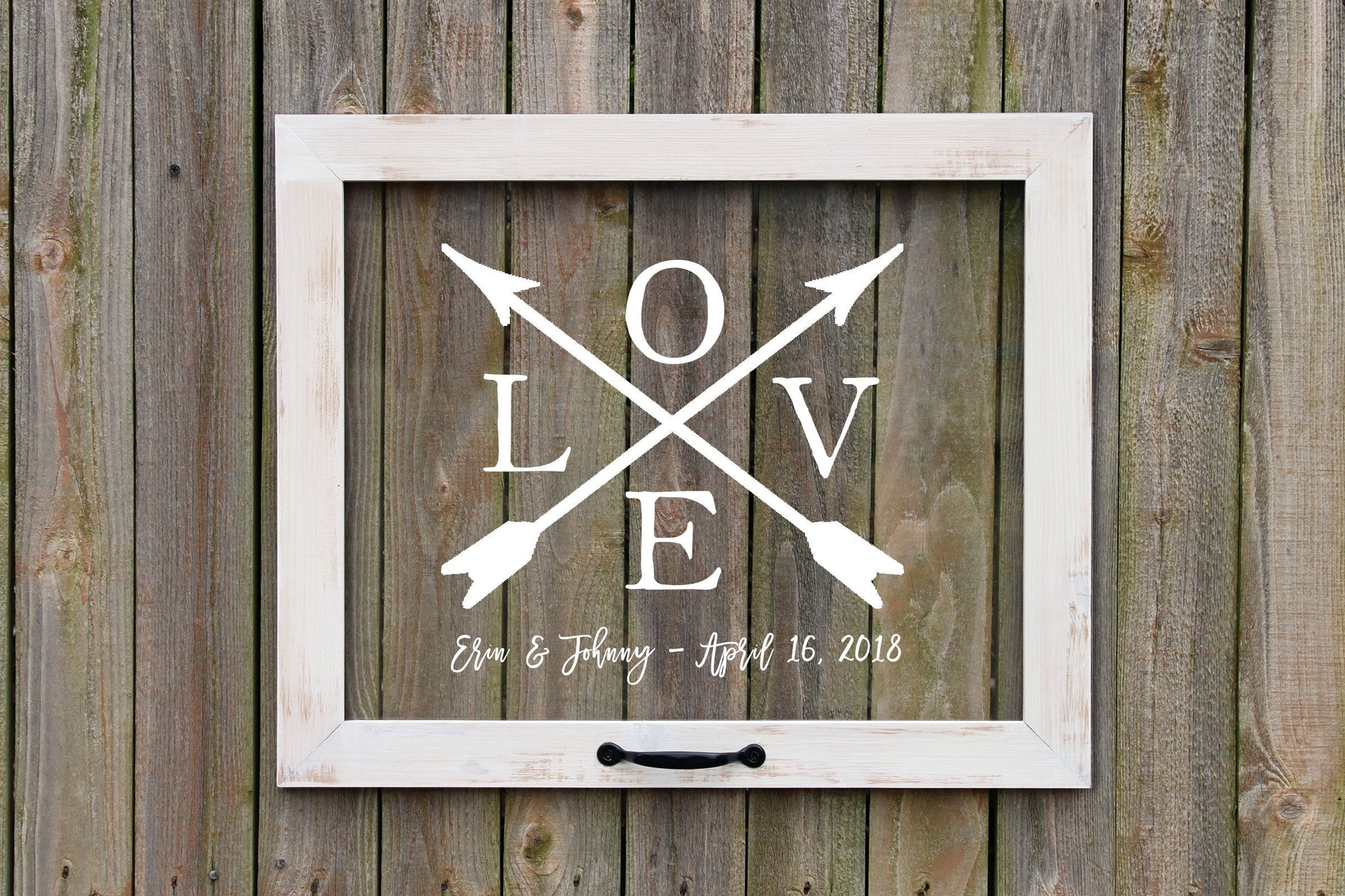 Personalized Acrylic Wedding Sign, Farmhouse Window Style,  Every Love Story is Beautiful but Ours is My Favorite