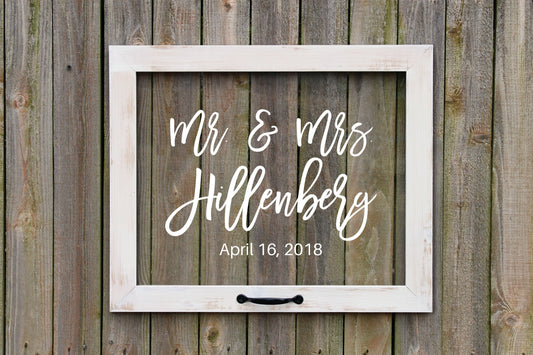 Personalized Acrylic Wedding Sign, Farmhouse Window Style,  Every Love Story is Beautiful but Ours is My Favorite