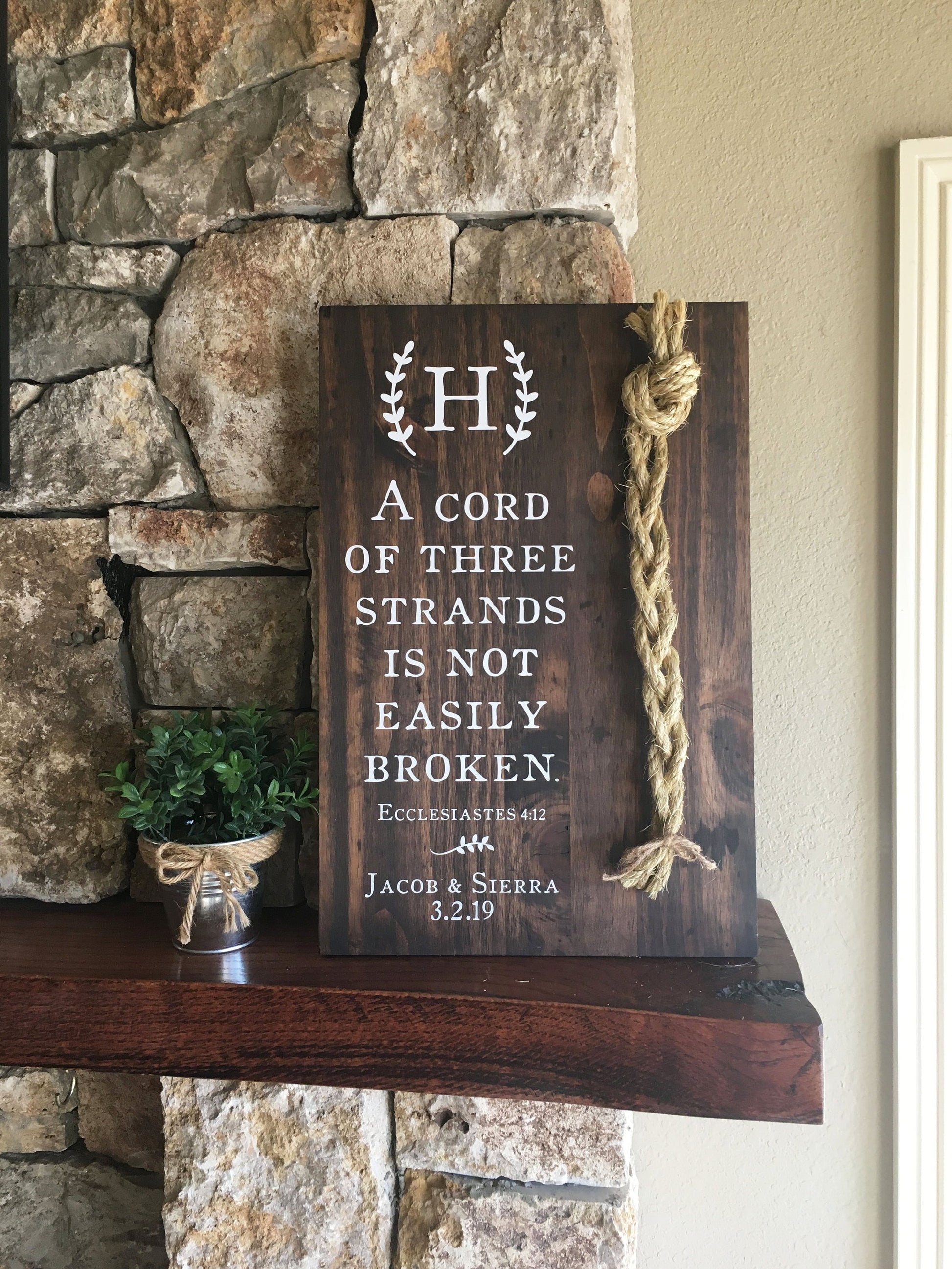 Christmas Gift for Couple, A Cord of Three Strands