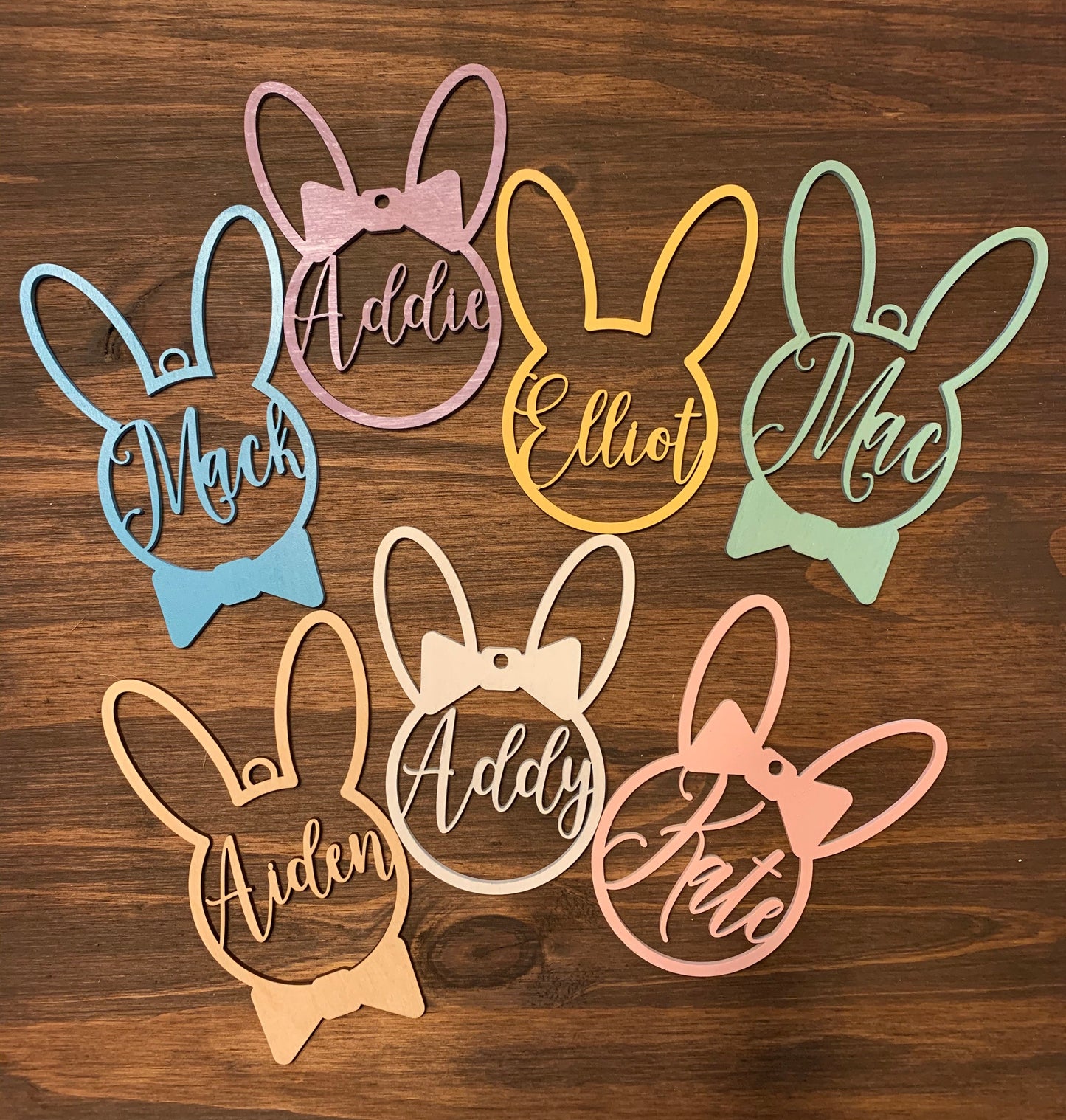 Large Personalized Easter Basket Tag, Custom Colors, Custom Name Tag