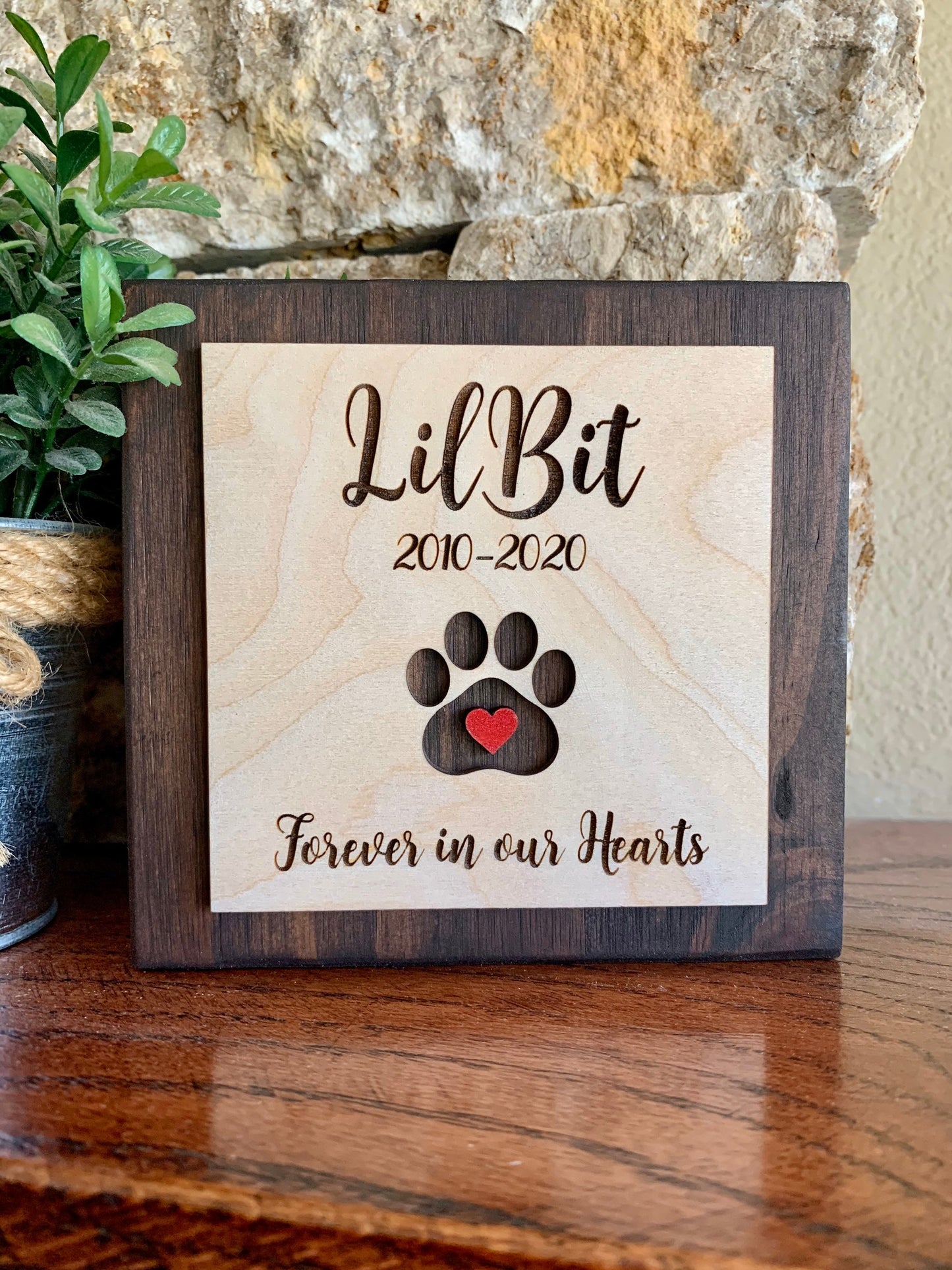 Custom Engraved Pet Memorial Sign