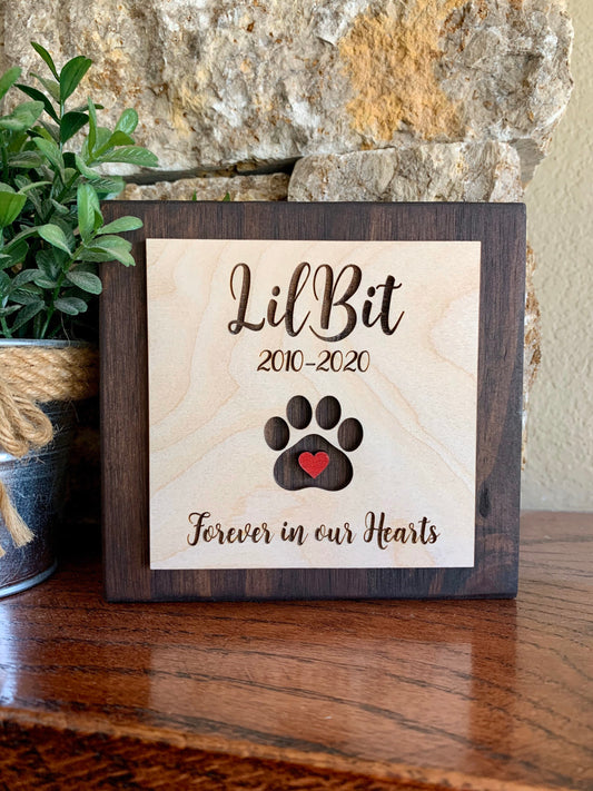 Custom Engraved Pet Memorial Sign