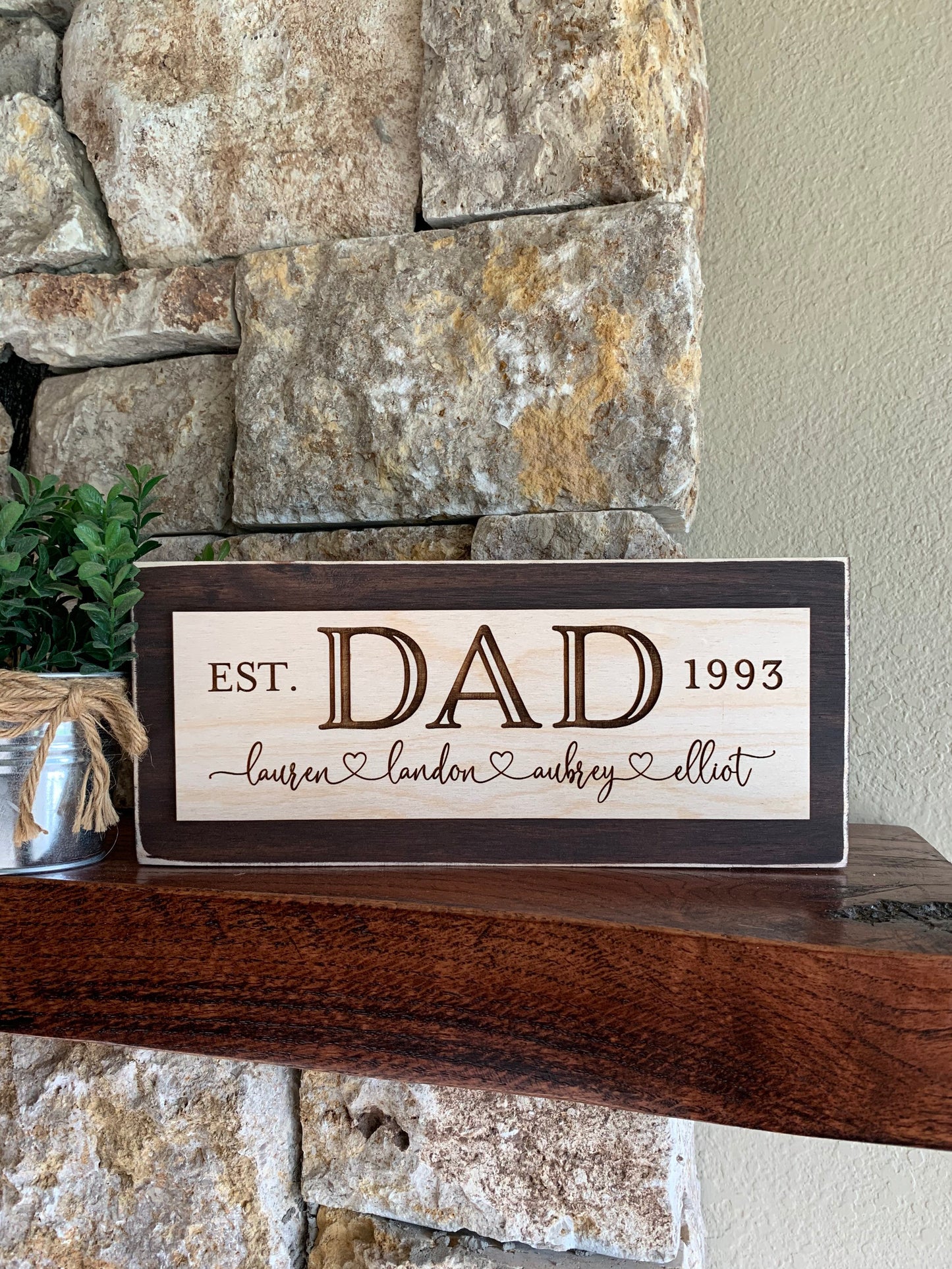 Custom Engraved Father's Day Sign