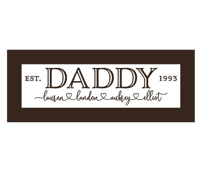 Custom Engraved Father's Day Sign