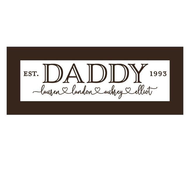 Custom Engraved Father's Day Sign