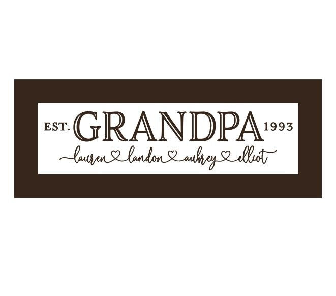 Custom Engraved Father's Day Sign