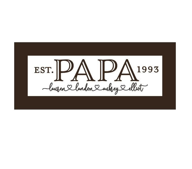 Custom Engraved Father's Day Sign