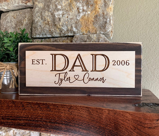 Custom Engraved Father's Day Sign