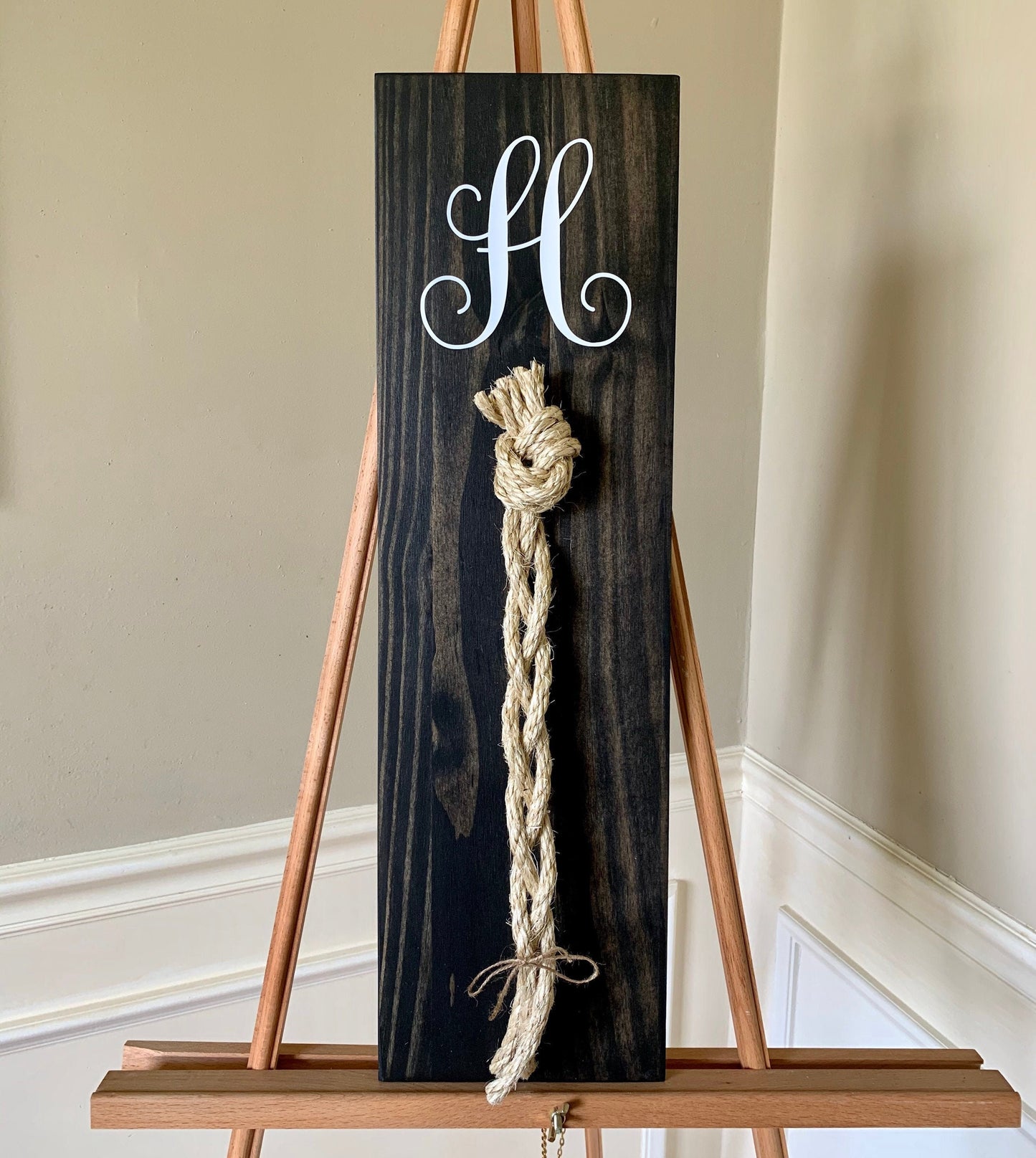A Cord Of Three Strands Wedding Sign, Rustic Wedding Gift