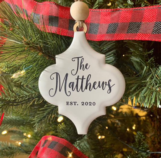 Personalized  Christmas Ornament, New Home, First Christmas Married, Mr and Mrs Ornament, Corporate Christmas Gift