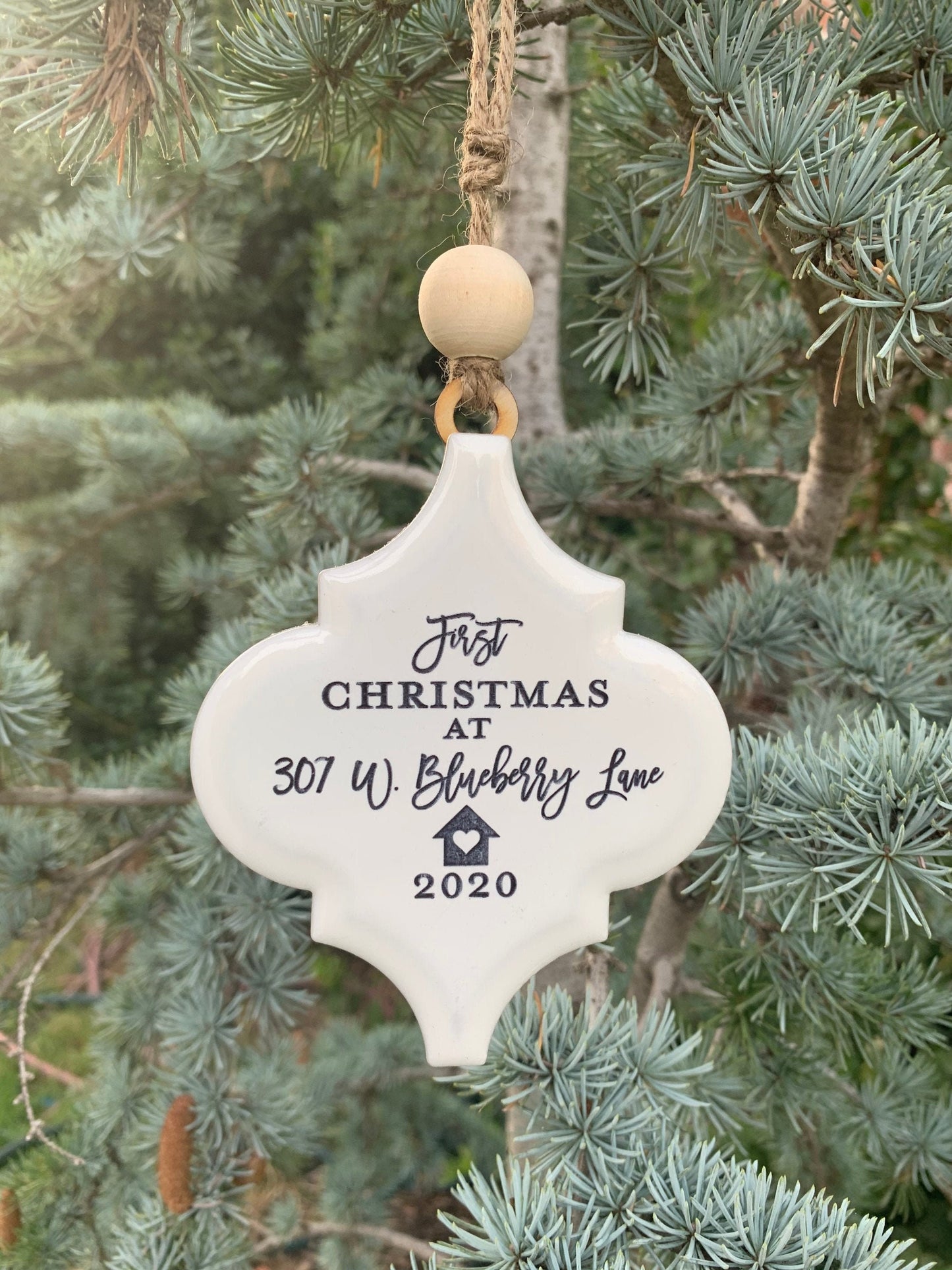 Personalized Christmas Ornament, New Home, First Christmas Married, Mr and Mrs Ornament