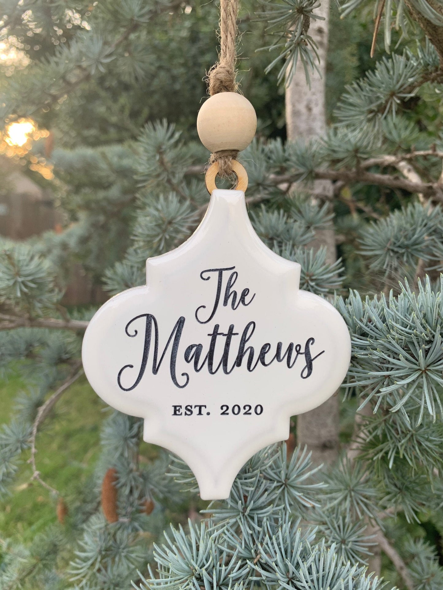 Personalized Christmas Ornament, New Home, First Christmas Married, Mr and Mrs Ornament