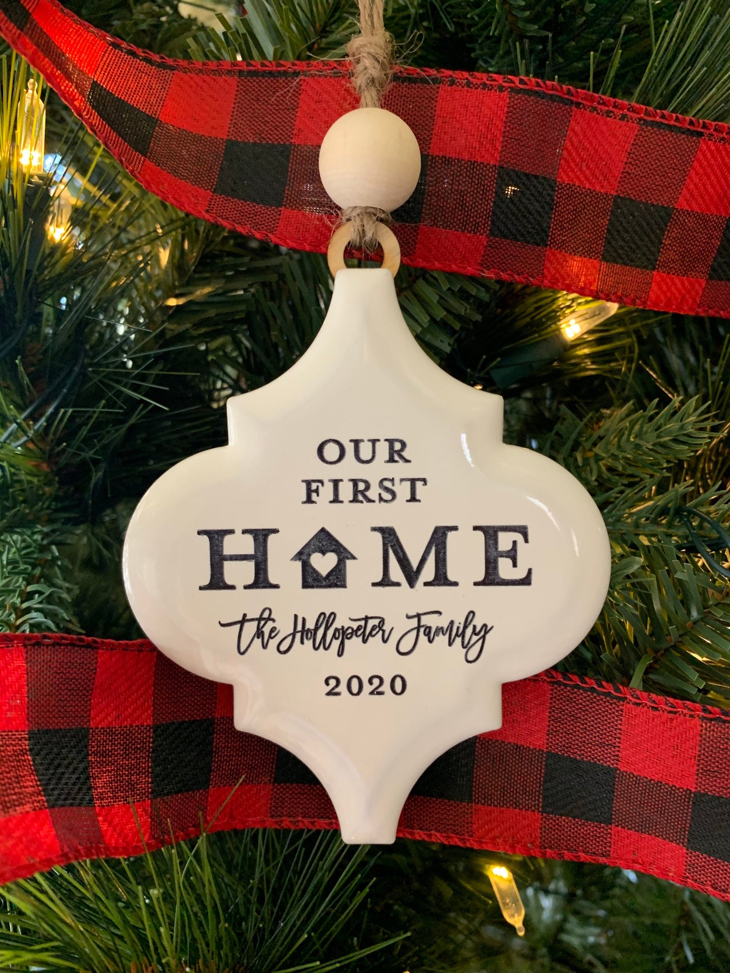 Personalized Christmas Ornament, New Home, First Christmas Married, Mr and Mrs Ornament