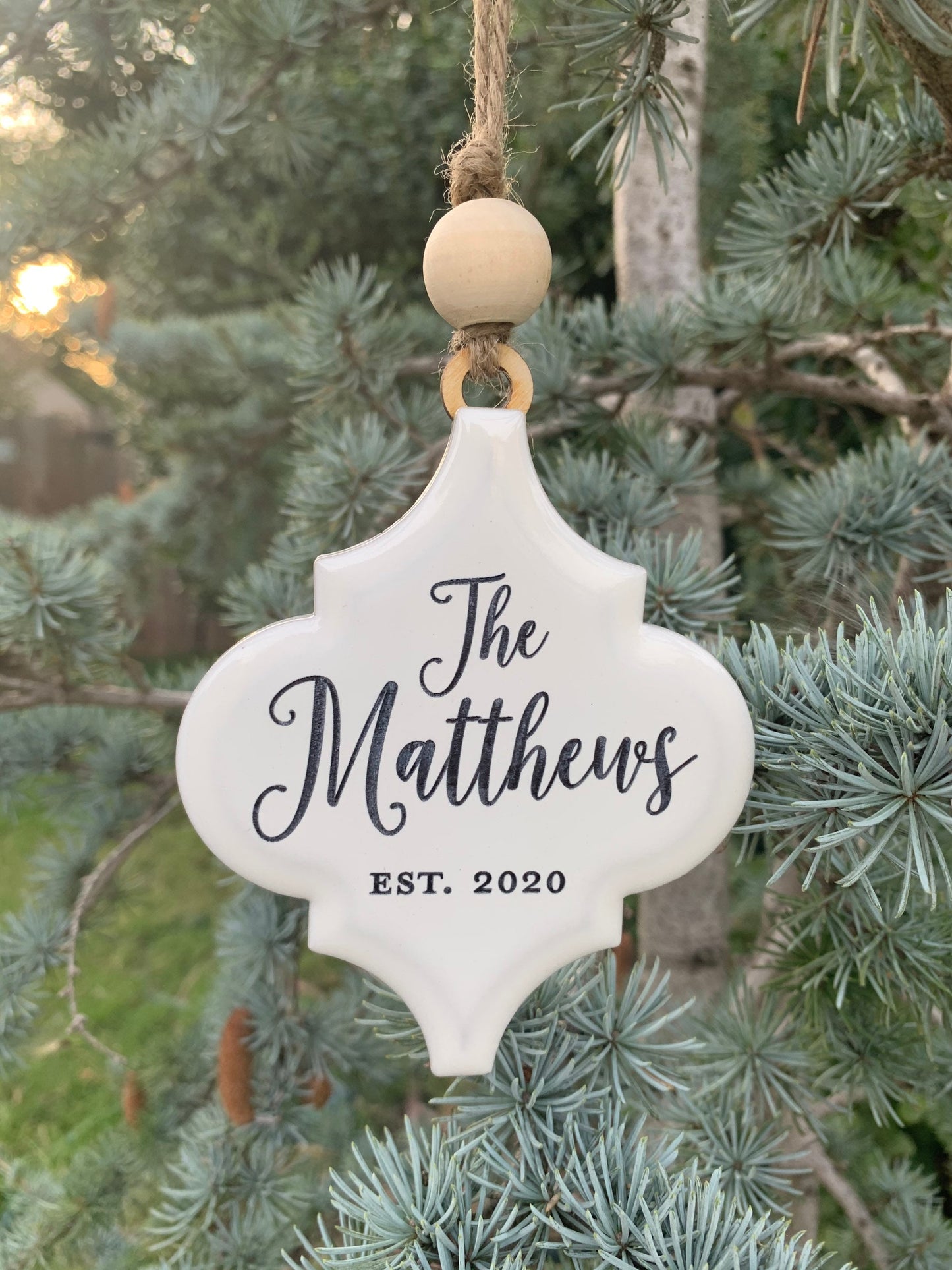 Personalized Christmas Ornament, New Home, First Christmas Married, Mr and Mrs Ornament