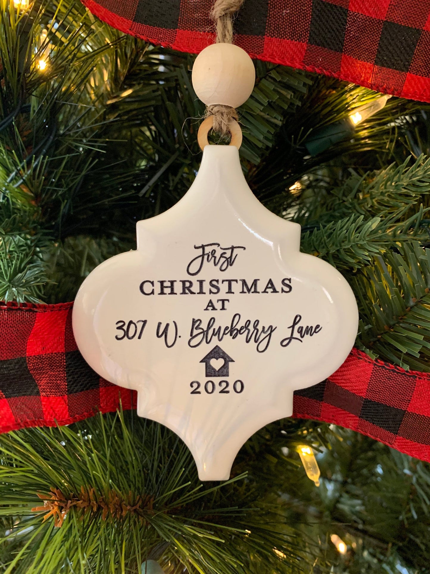 Personalized Christmas Ornament, New Home, First Christmas Married, Mr and Mrs Ornament