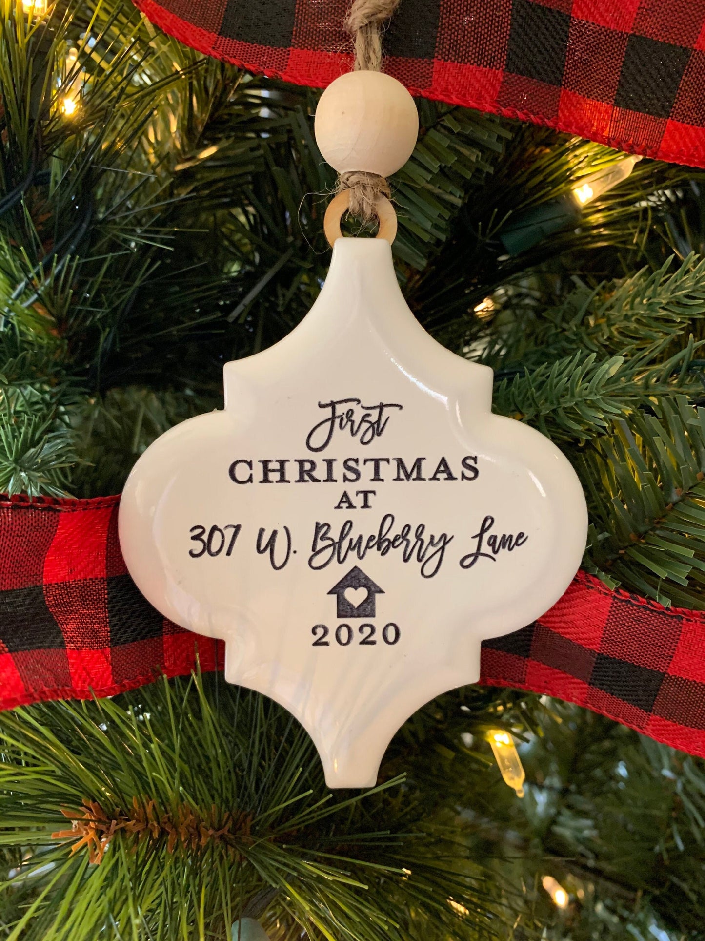Personalized Christmas Ornament, New Home, First Christmas Married, Mr and Mrs Ornament