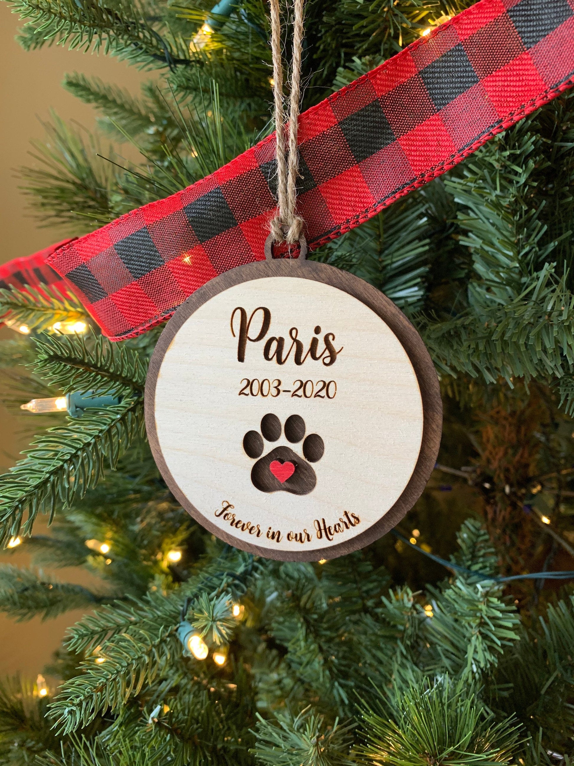 Custom Engraved Pet Memorial Ornament