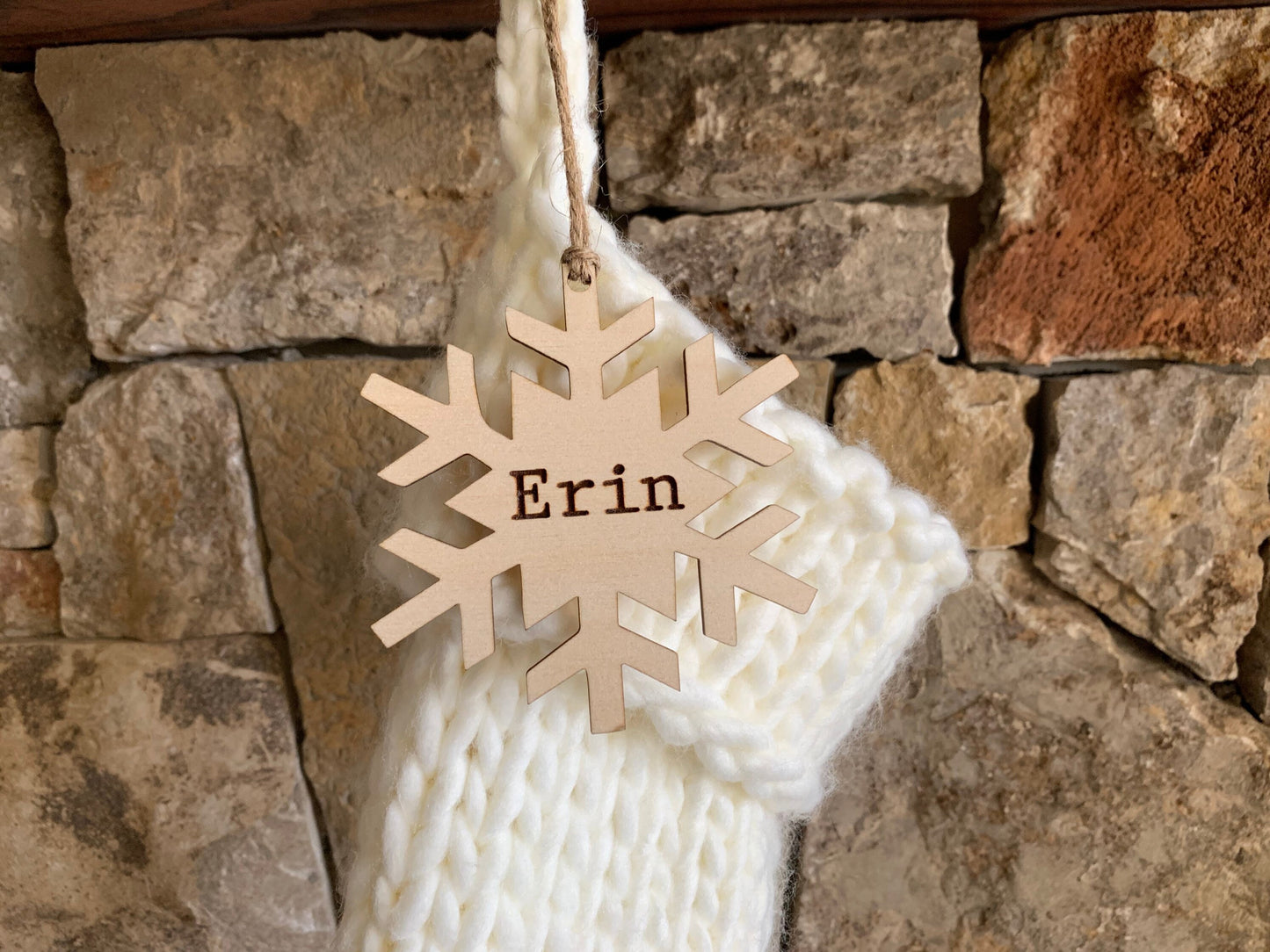 Stocking Name Tag, Custom Engraved Tag