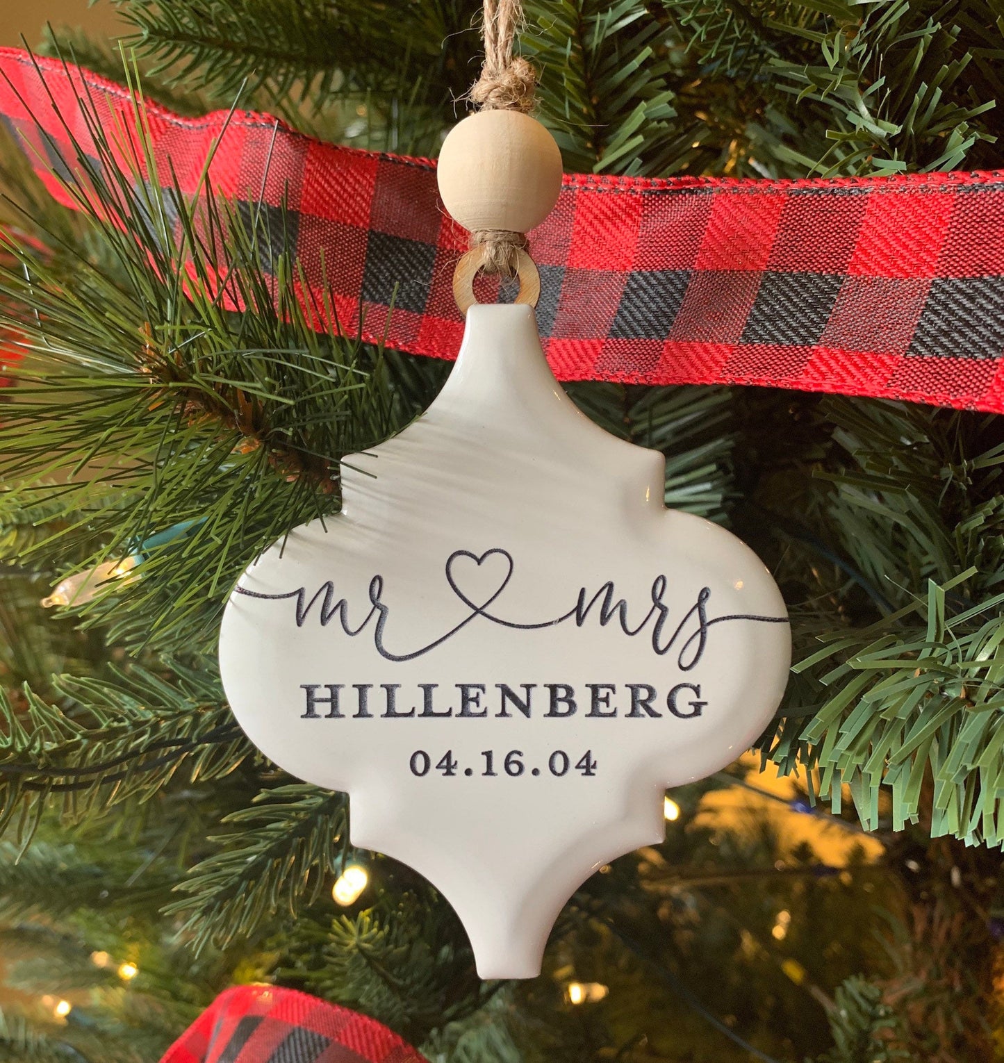 Personalized Christmas Ornament, New Home, First Christmas Married, Mr and Mrs Ornament, Corporate Christmas Gift
