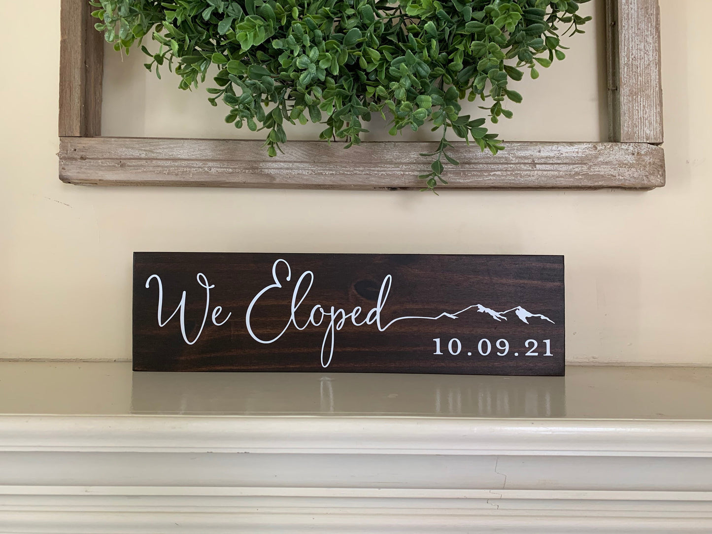 We Eloped Sign, Elopement Announcement Sign, Mountain Elopement