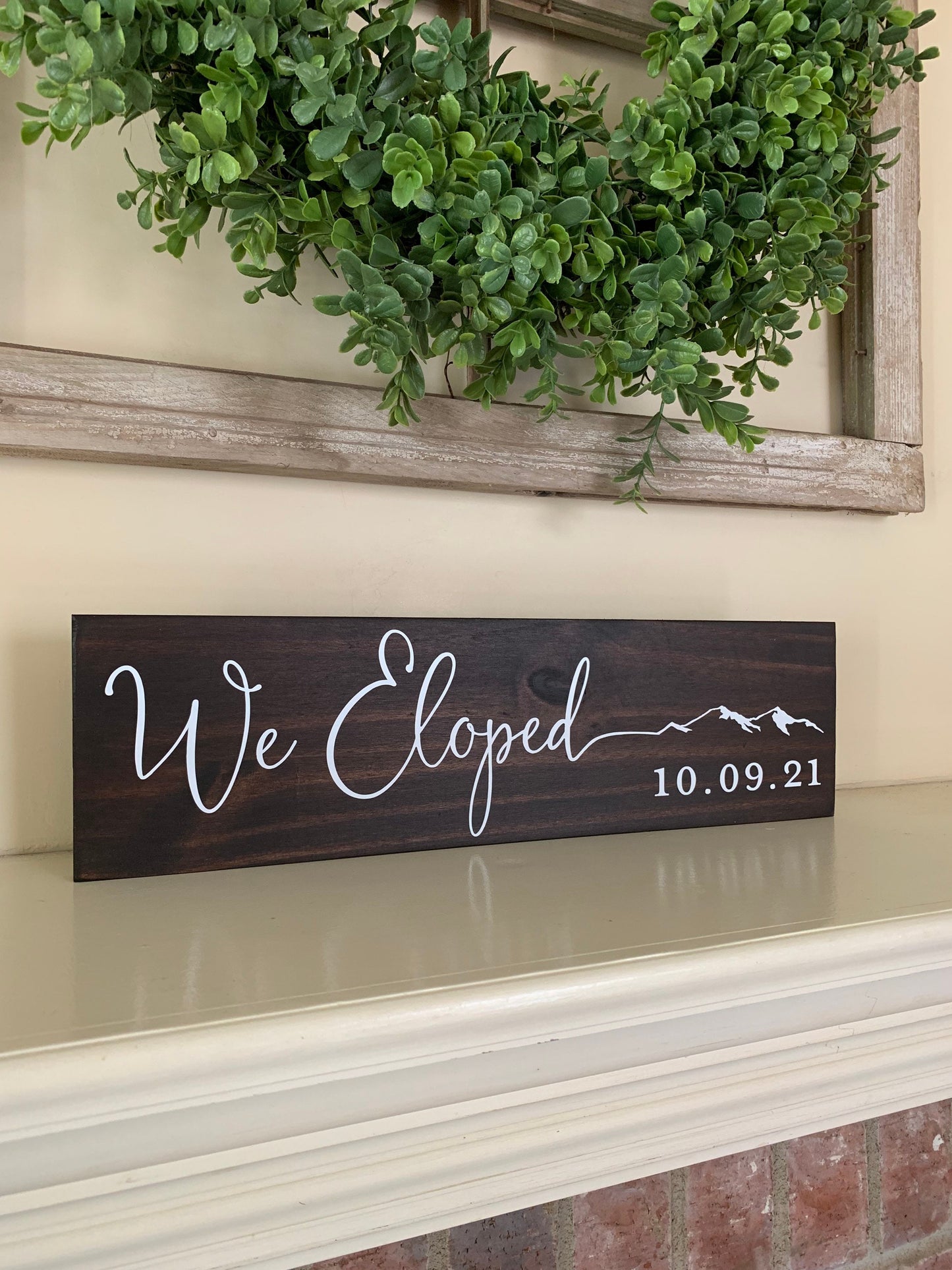 We Eloped Sign, Elopement Announcement Sign, Mountain Elopement
