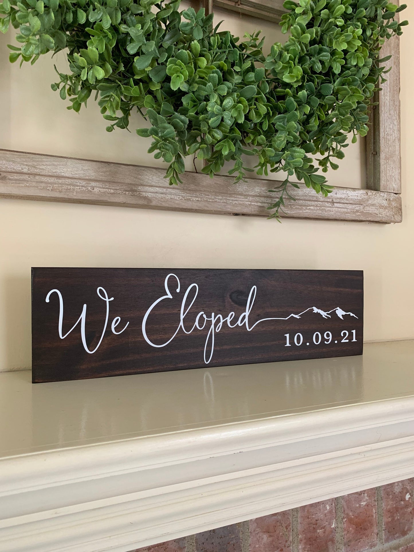 We Eloped Sign, Elopement Announcement Sign, Mountain Elopement