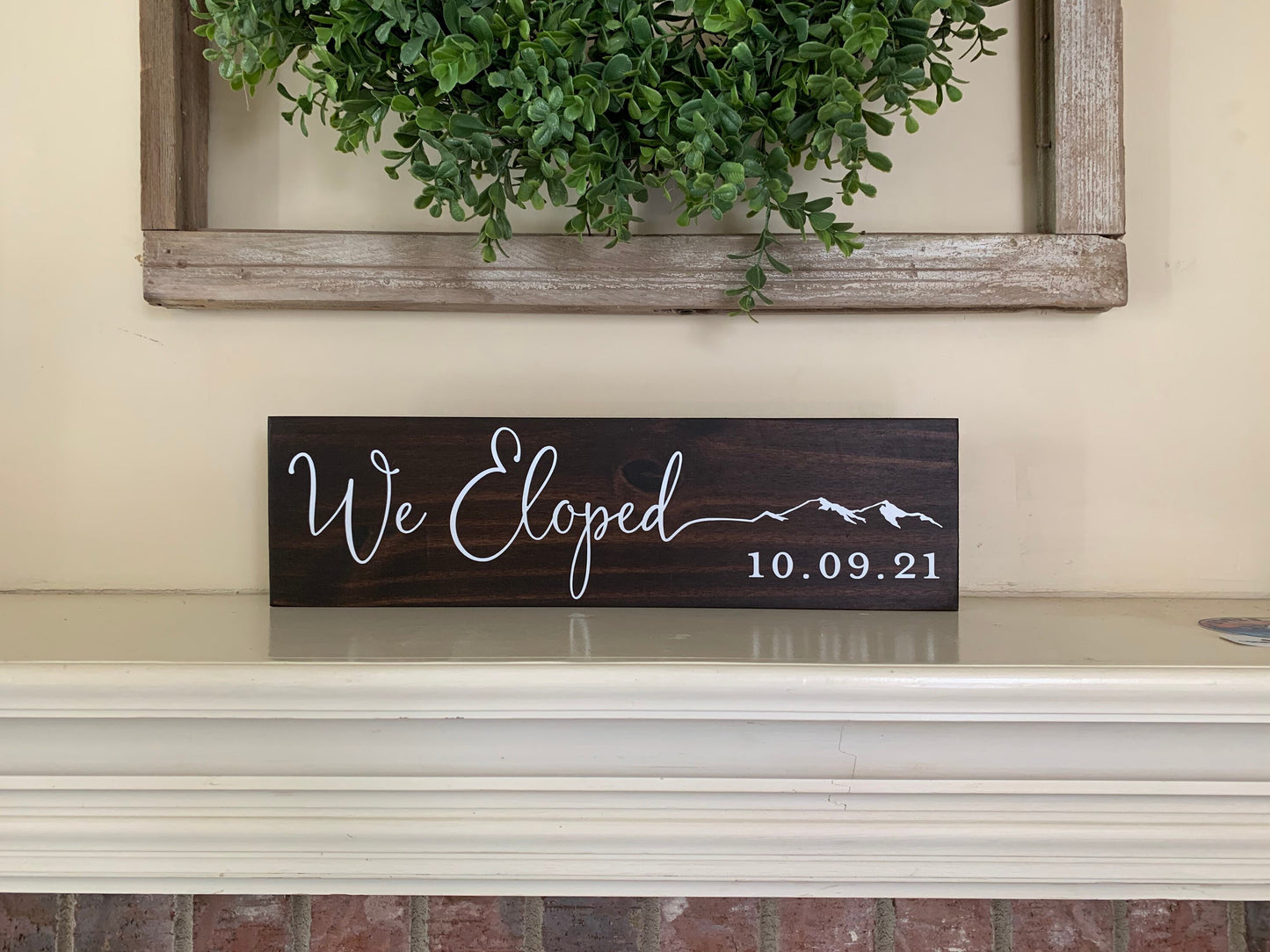 We Eloped Sign, Elopement Announcement Sign, Mountain Elopement