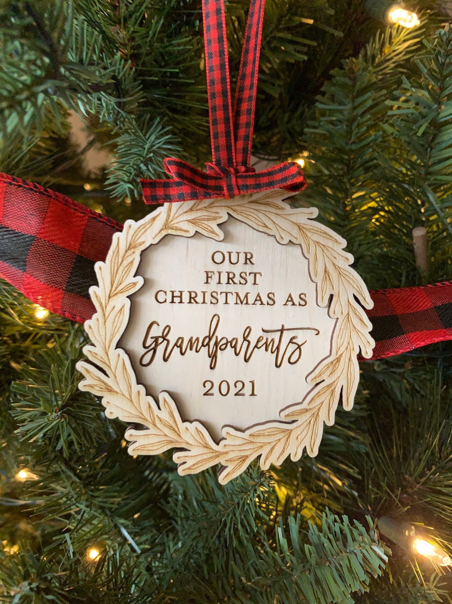 Custom Engraved First Christmas as a Couple  Ornament