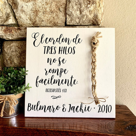 El cordón de tres hilos no se rompe fácilmente, ECLESIASTÉS 4:12