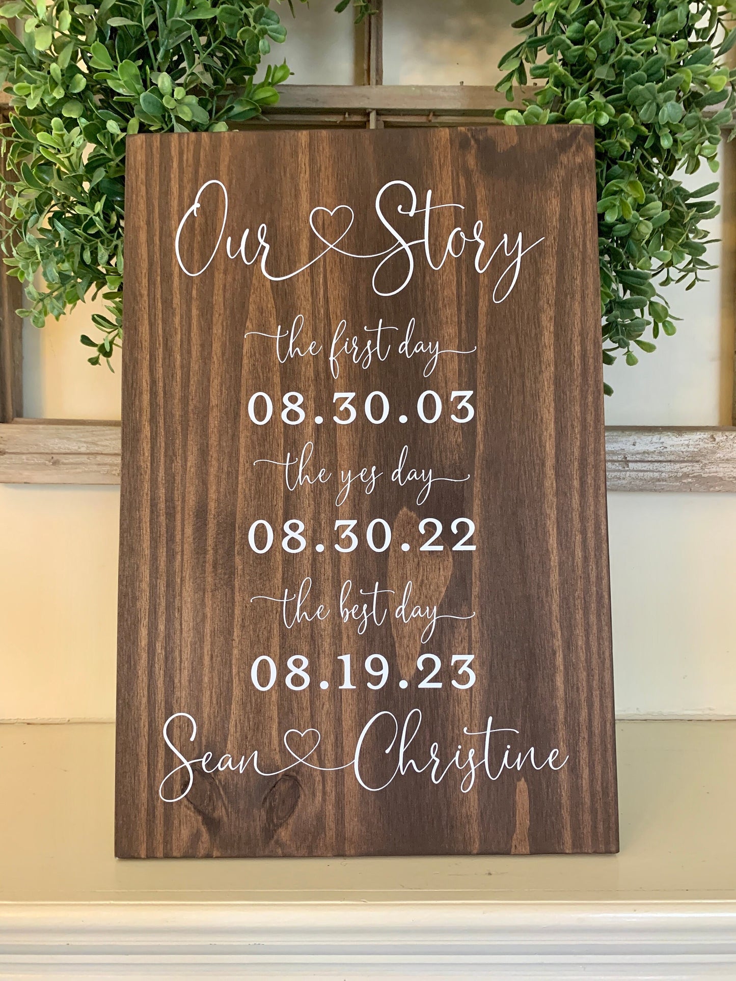 First Day Best Day Yes Day Sign, Bridal Shower Gift, Wedding Keepsake