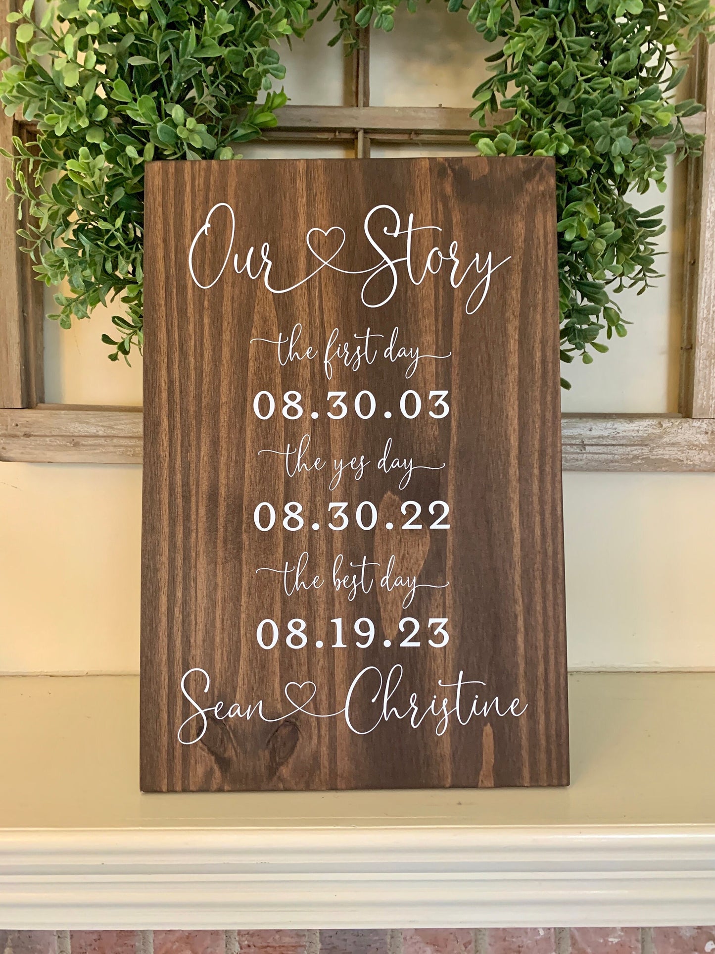 First Day Best Day Yes Day Sign, Bridal Shower Gift, Wedding Keepsake