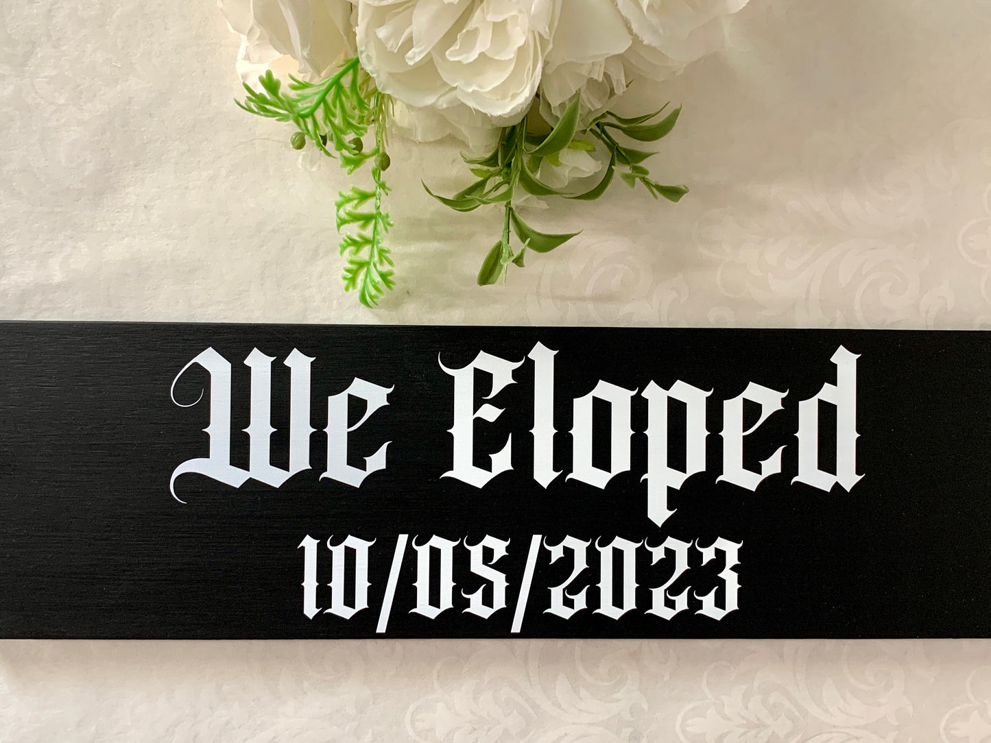 Gothic Elopement Sign, Alternative Wedding Sign, Save the Date sign