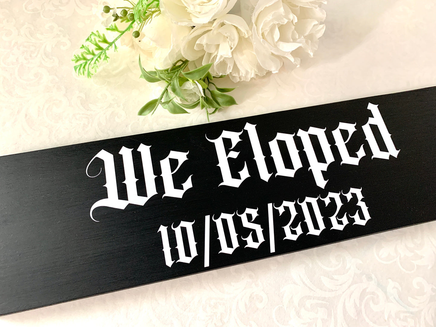 Gothic Elopement Sign, Alternative Wedding Sign, Save the Date sign