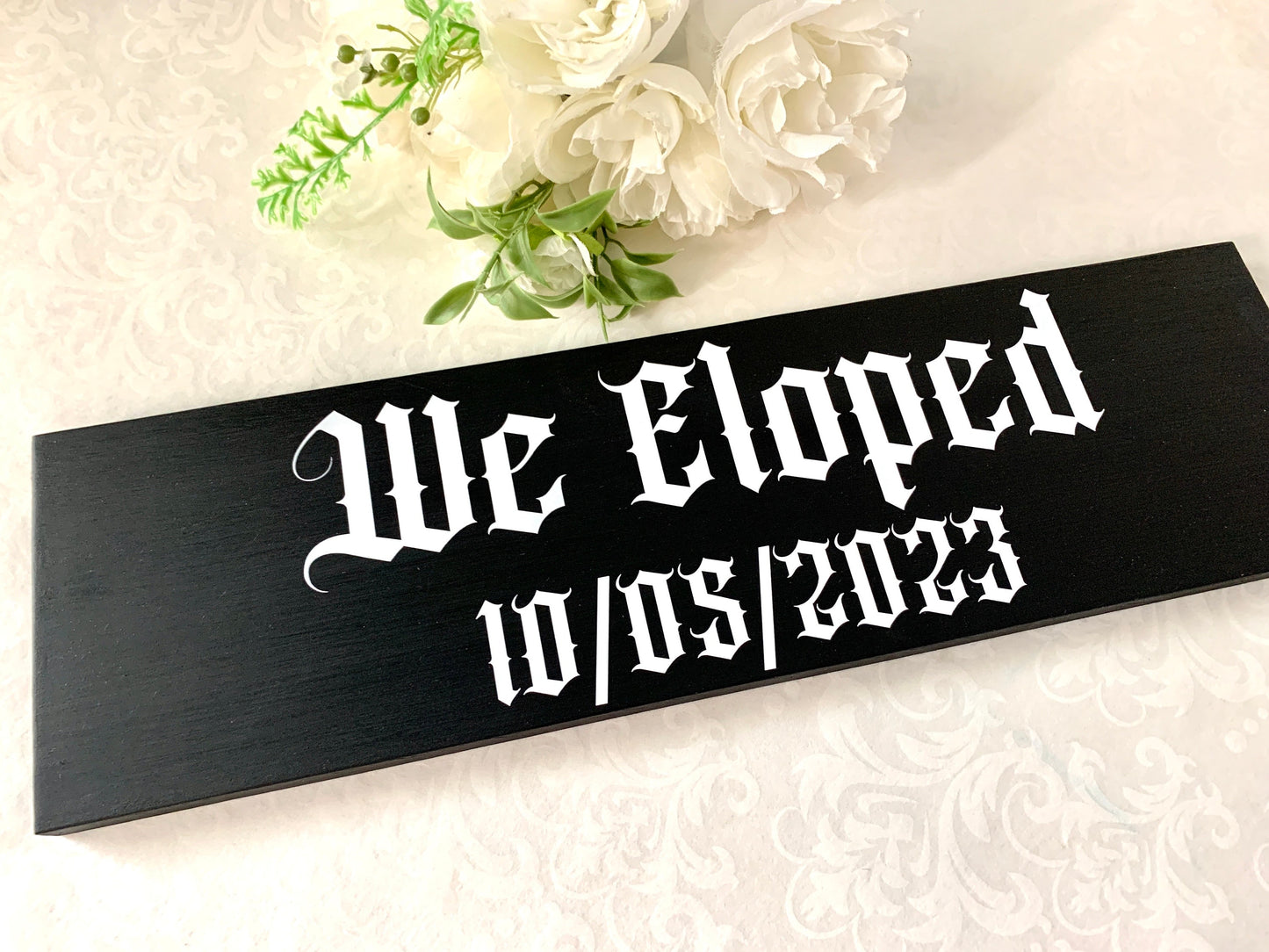 Gothic Elopement Sign, Alternative Wedding Sign, Save the Date sign