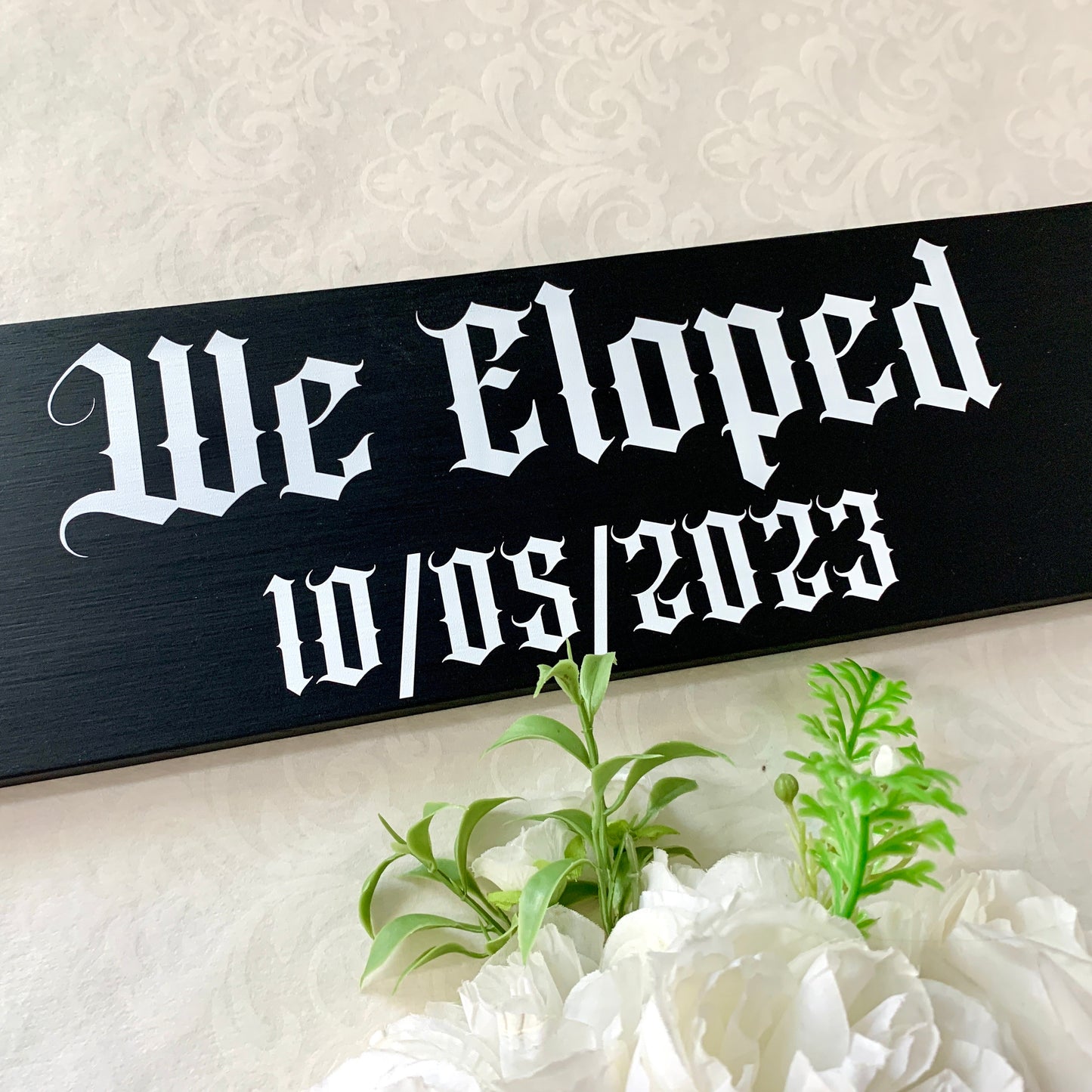Gothic Elopement Sign, Alternative Wedding Sign, Save the Date sign