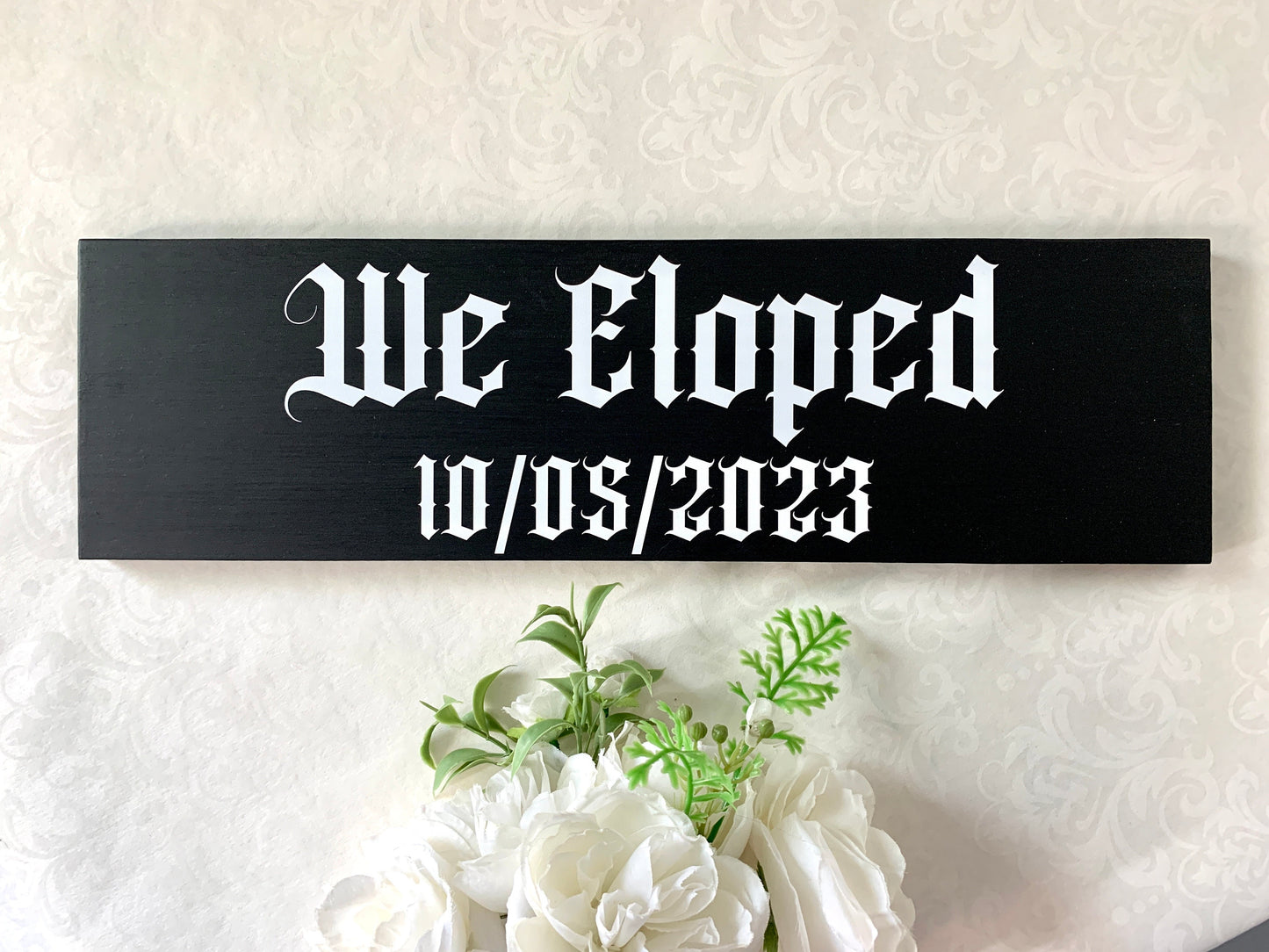 Gothic Elopement Sign, Alternative Wedding Sign, Save the Date sign