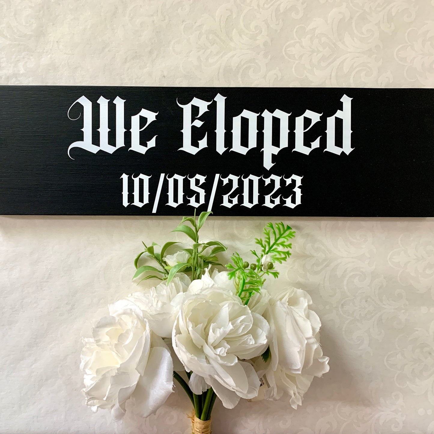 Gothic Elopement Sign, Alternative Wedding Sign, Save the Date sign